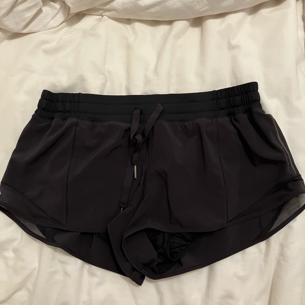 Lululemon Athletica Black Athletic Shorts with Drawstring Waistband
